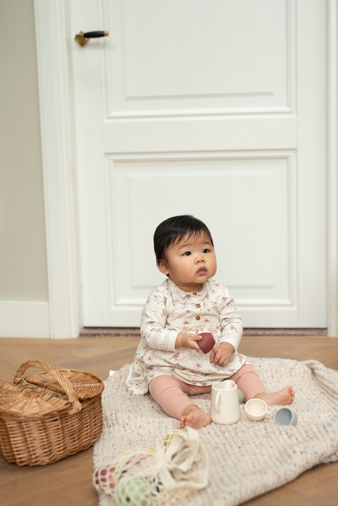 2 pc set Dress + Leggings Misty Rose