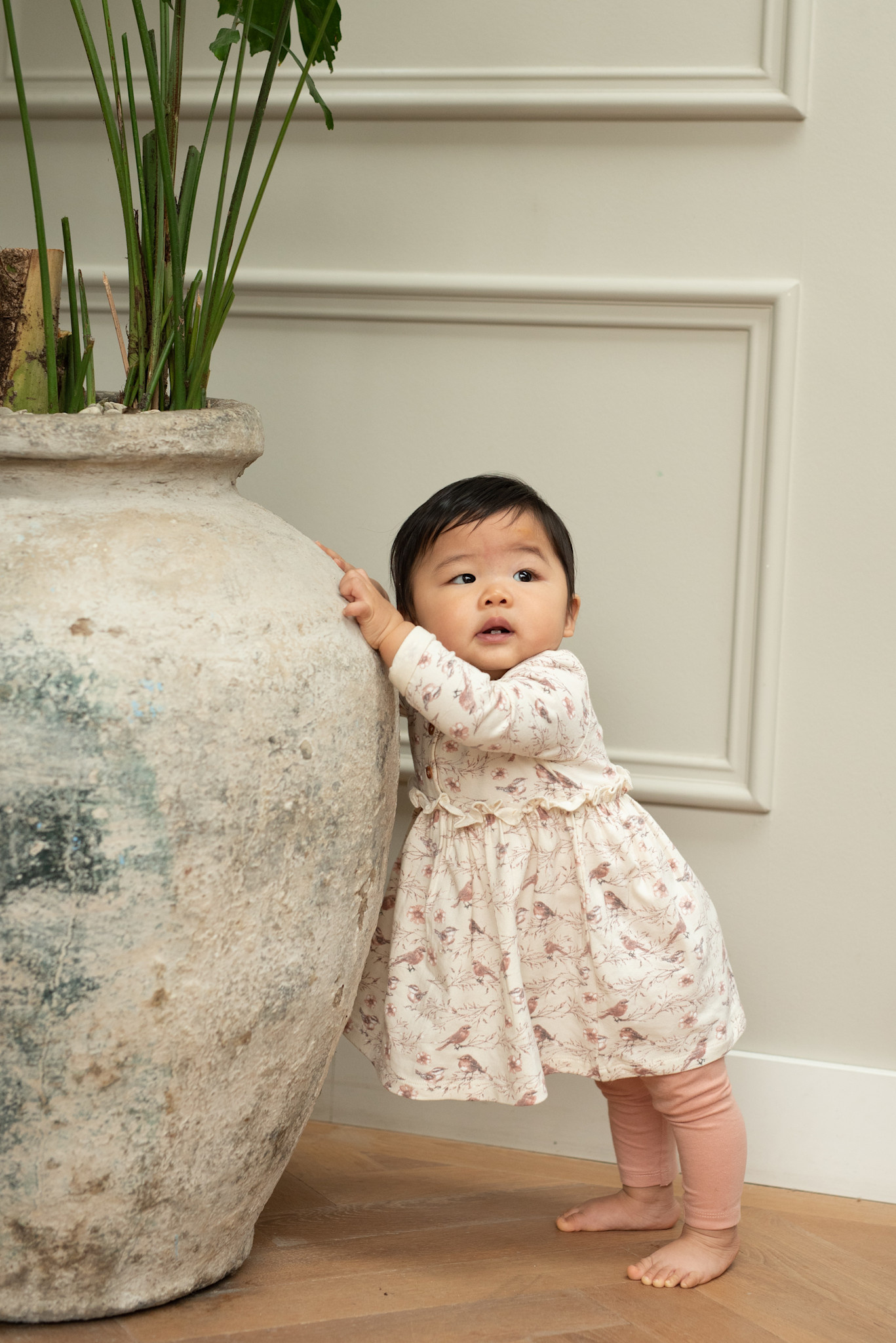 2 pc set Dress + Leggings Misty Rose