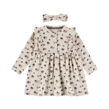 2 pc set Dress + Headband Oatmeal Melee