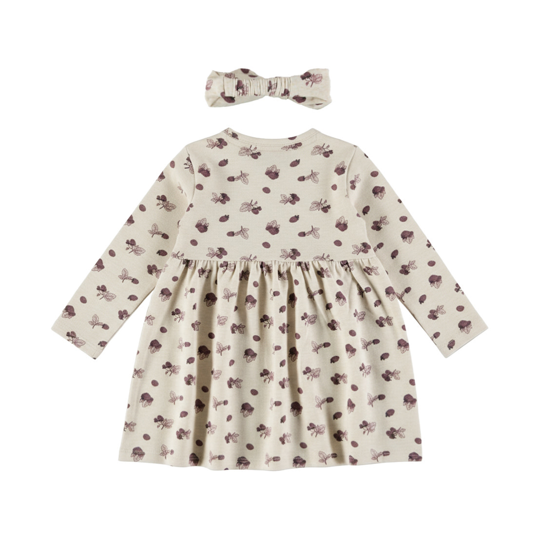 2 pc set Dress + Headband Oatmeal Melee