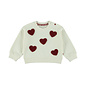Sweater Antique White Hearts