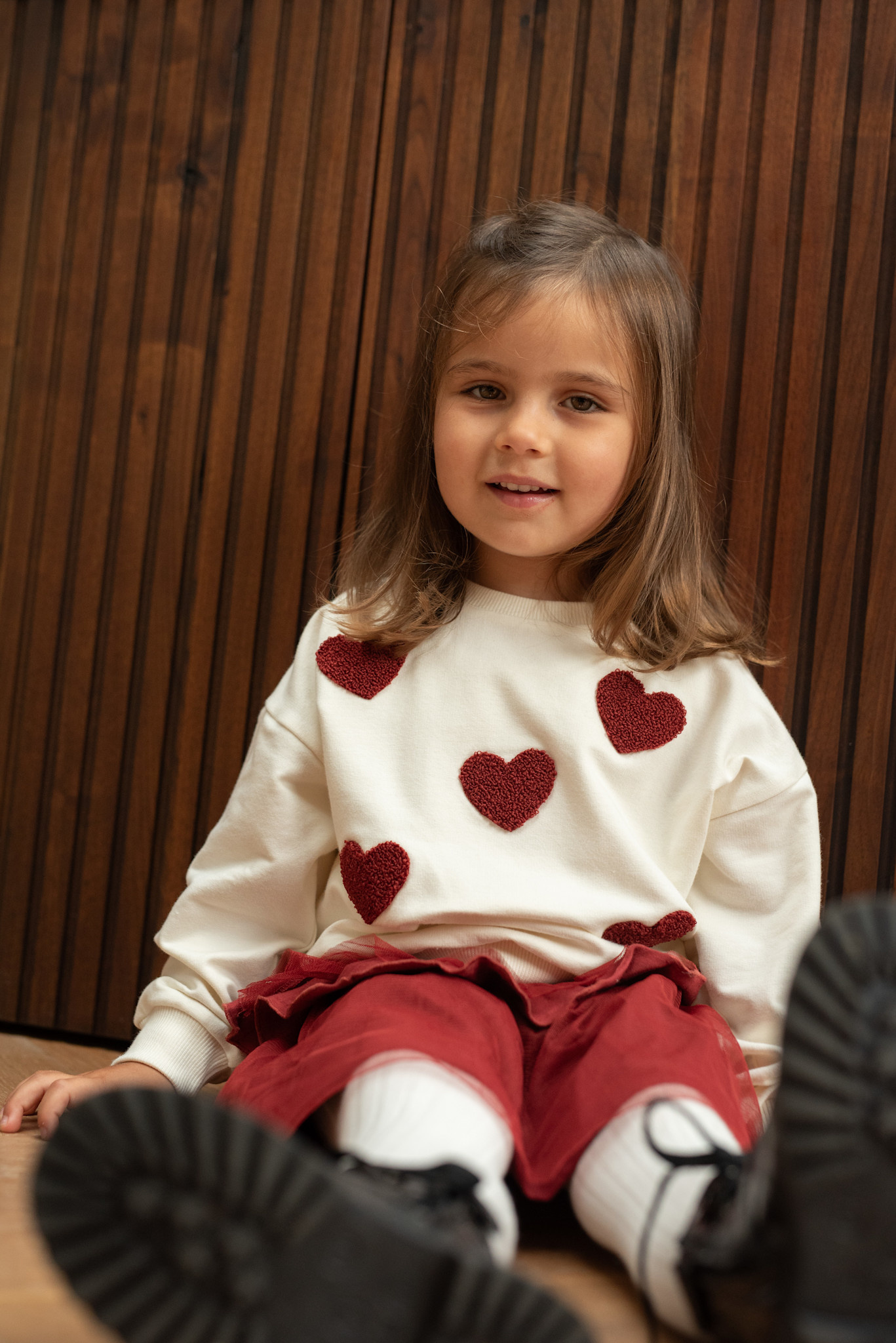 Sweater Antique White Hearts