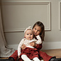 2 pc set Dress  + Headband Antique White Hearts