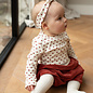 2 pc set Dress  + Headband Antique White Hearts