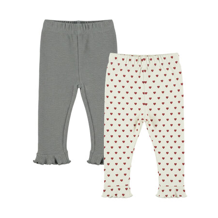 Leggings 2-pack Mid Grey Melee
