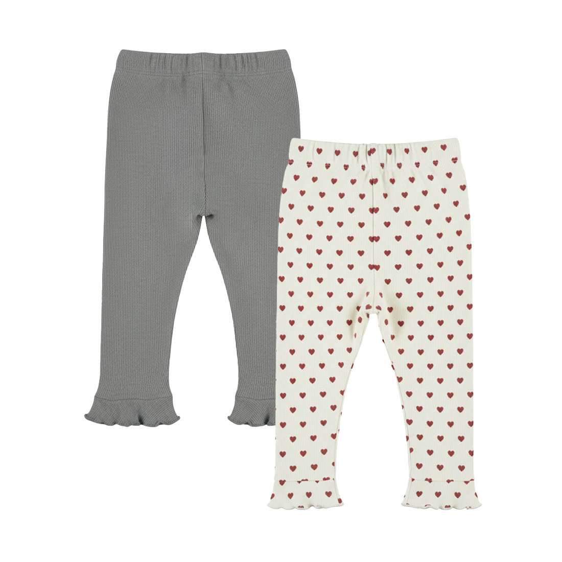 Leggings 2-pack Mid Grey Melee