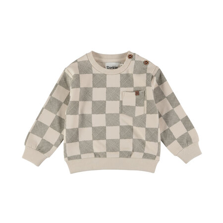 Sweater Loose Fit Angora Checkered