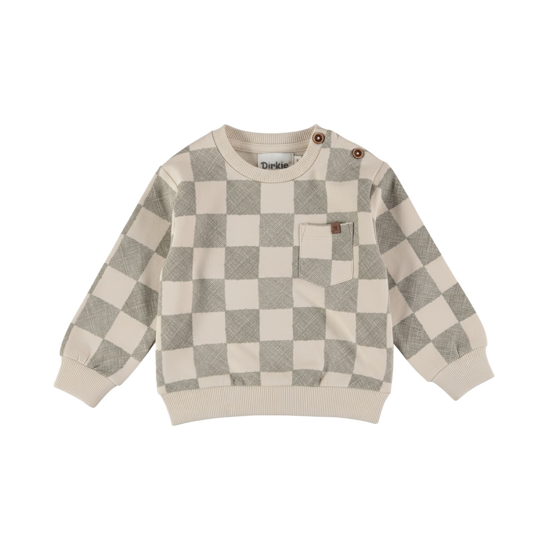 Sweater Loose Fit Angora Checkered