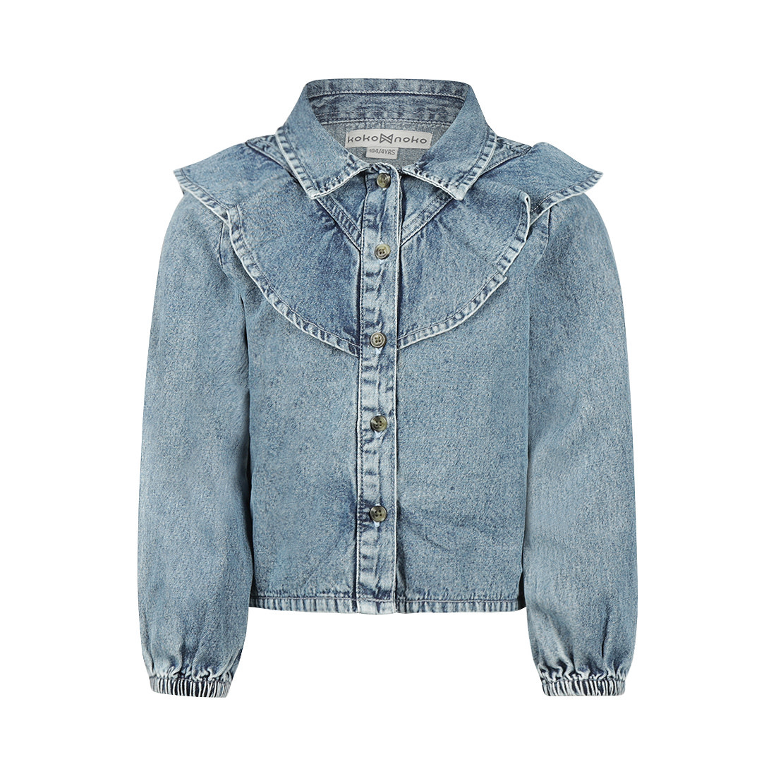 Blouse Loose Fit Denim Light Blue