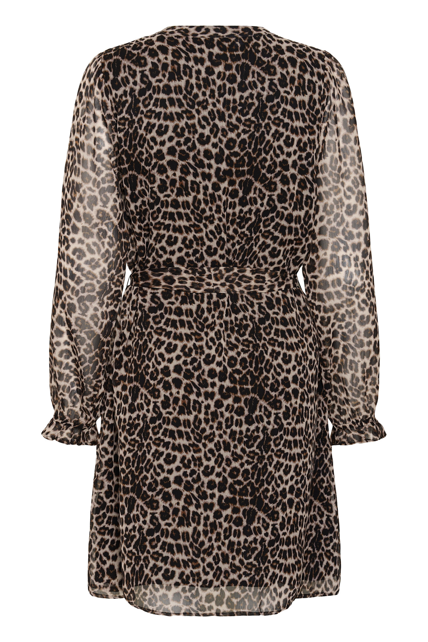 CRYuna LS Short Dress Leopard Print