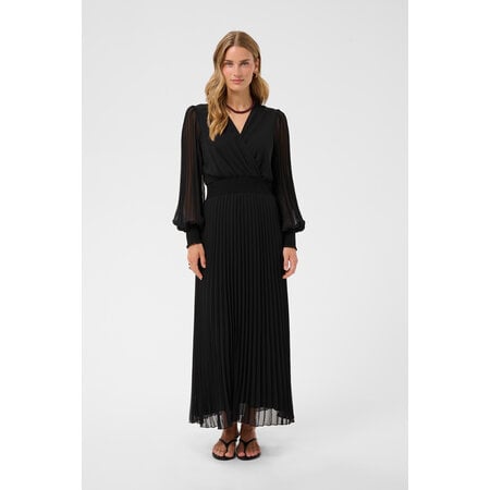 CRAluna Puff Sleeve Dress Pitch Black