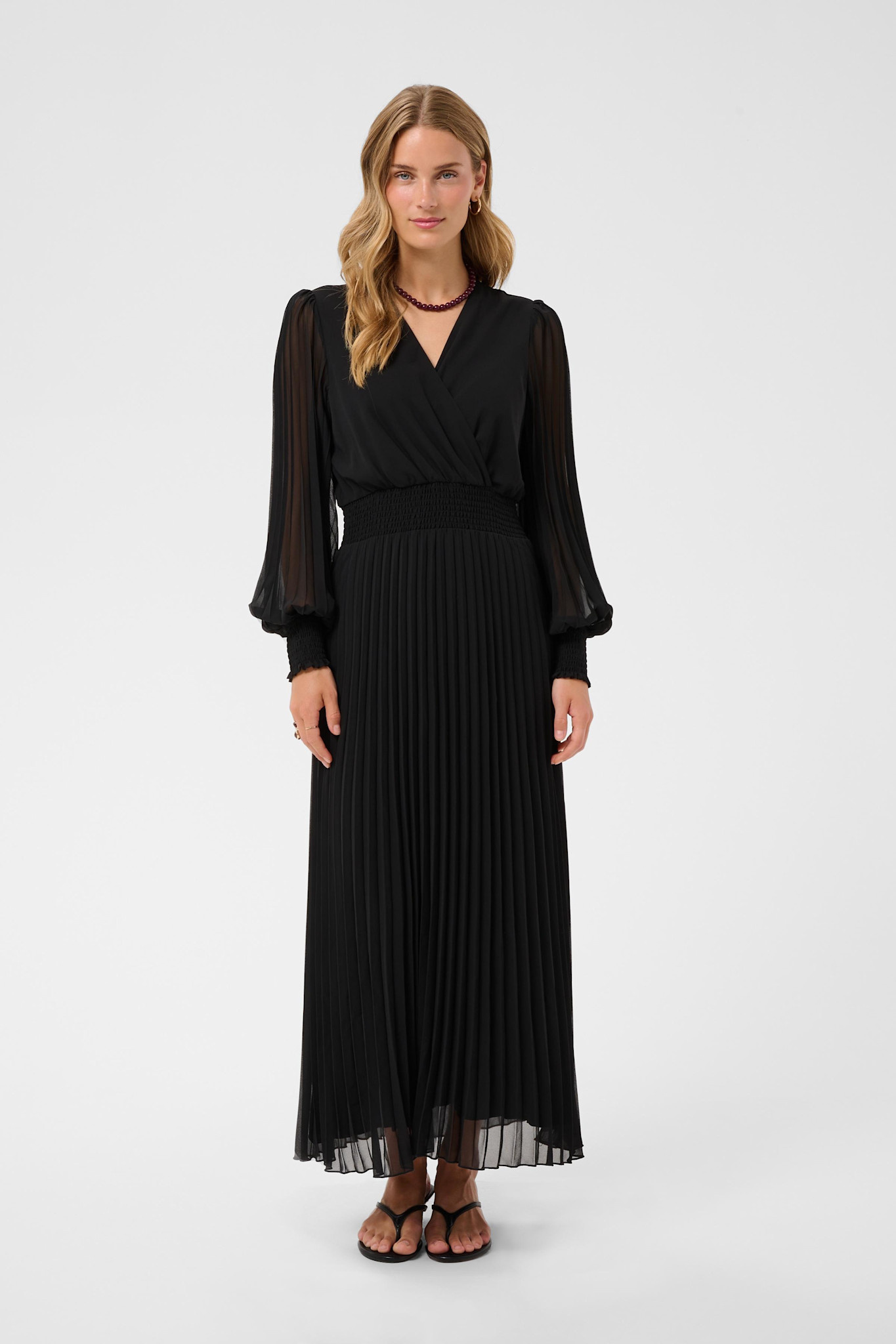 CRAluna Puff Sleeve Dress Pitch Black