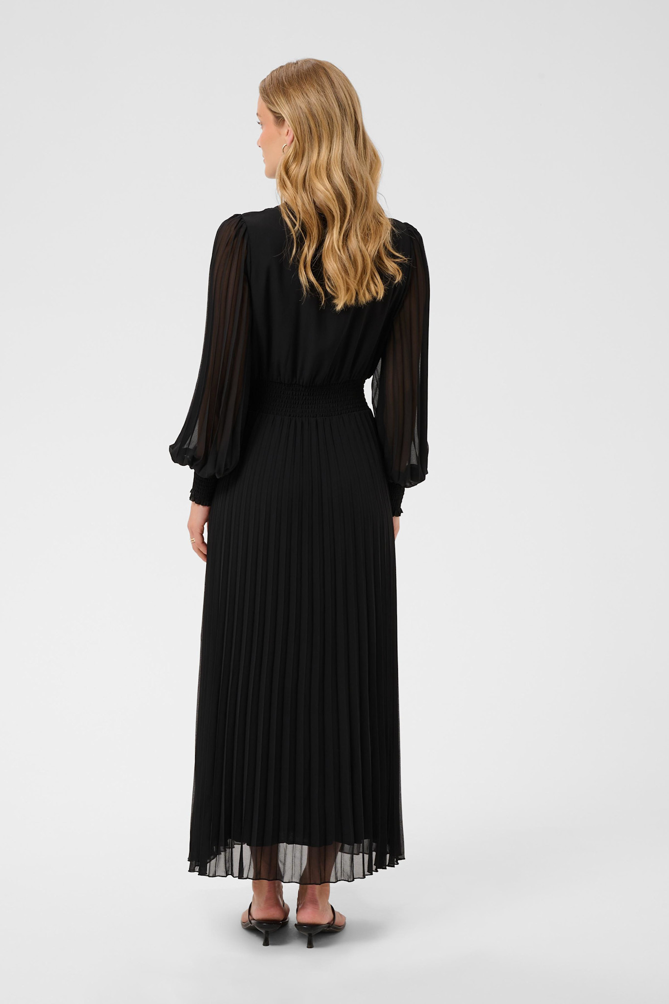 CRAluna Puff Sleeve Dress Pitch Black