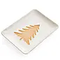 TRAY TREE STONEWARE ECRU/BEIGE 6X8