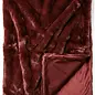 THROW FAUX FUR POLYVELVET BURGUNDY 50X60