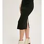 H Line Midi Sweater Skirt Black