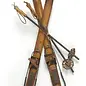 XMAS D?COR SET SKIS/POLES NAT