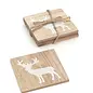 XMAS CSTR S/4 DEER NAT/WHT