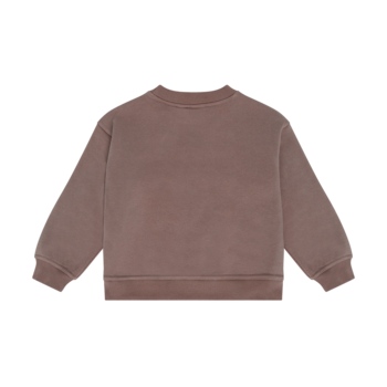 OVERSIZED SWEATER PRINT BROWN
