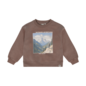 OVERSIZED SWEATER PRINT BROWN