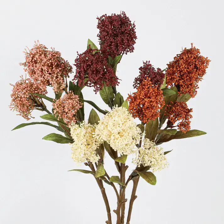 23''t Soft Touch Fake Sedum Succulent Plant, Single Spray