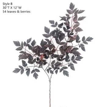 Plum Fake Cimicifuga Ramosa Leaves Branches