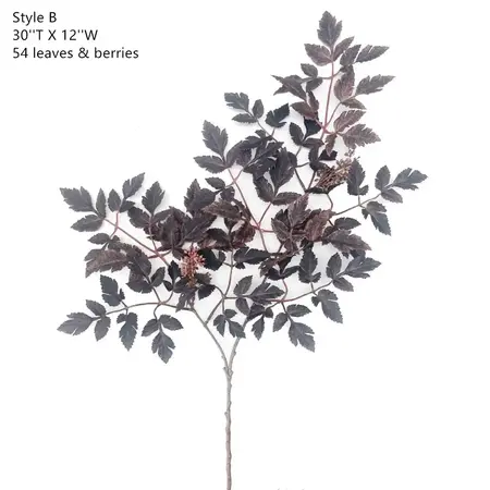 Plum Fake Cimicifuga Ramosa Leaves Branches