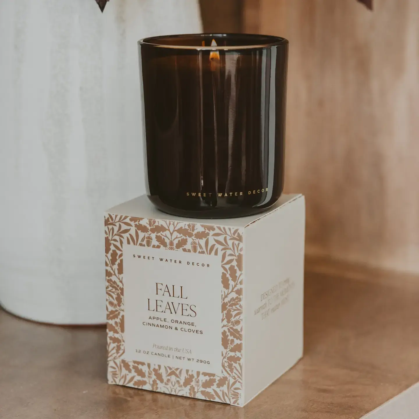 Fall Leaves 12 oz Boxed Soy Candle