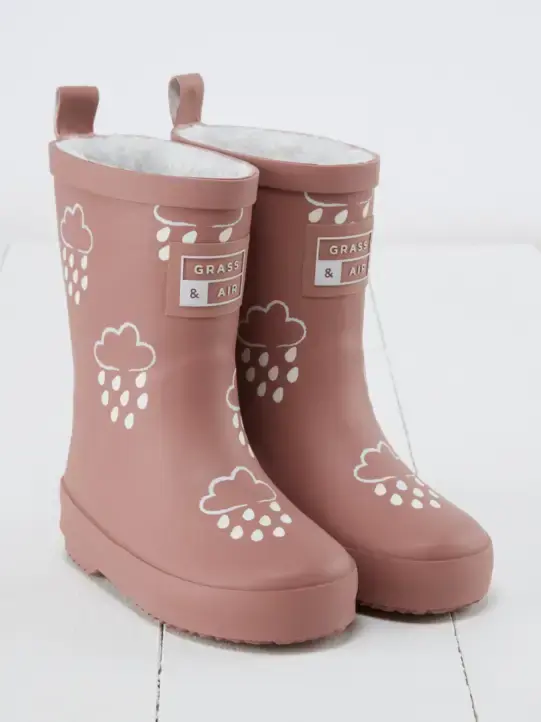 Rose Colour-Changing Kids Winter Wellies