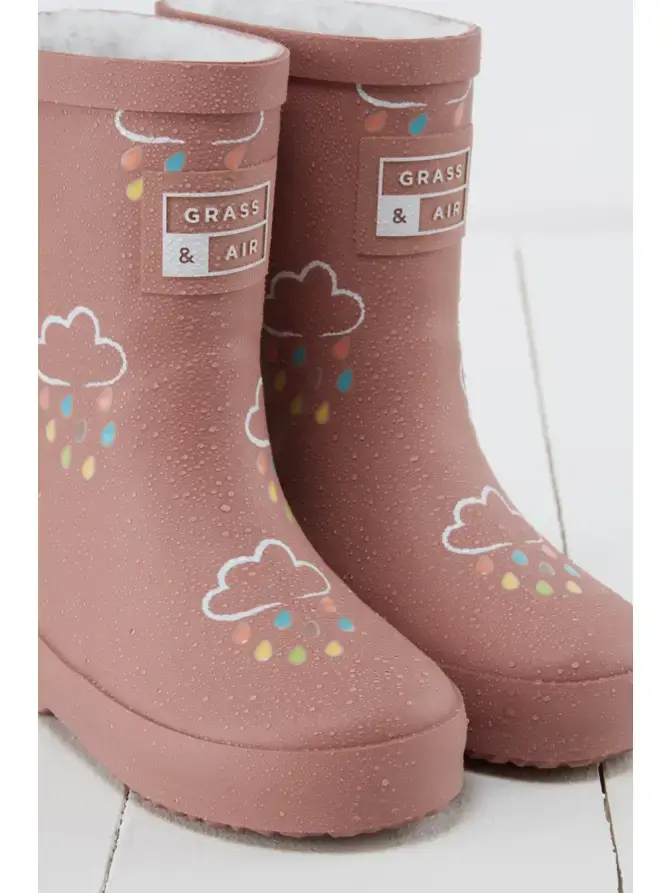 Rose Colour-Changing Kids Winter Wellies