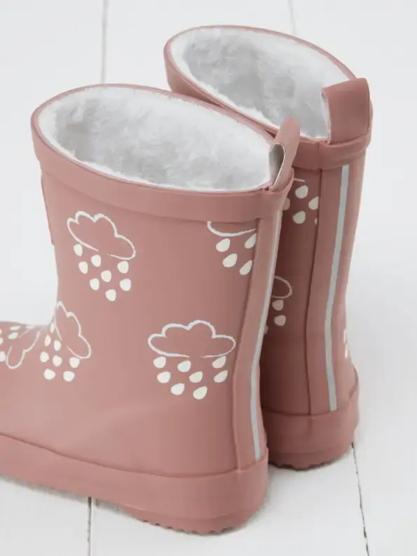 Rose Colour-Changing Kids Winter Wellies