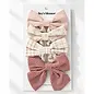 4-Piece Bow Clip Set - Antique Rose