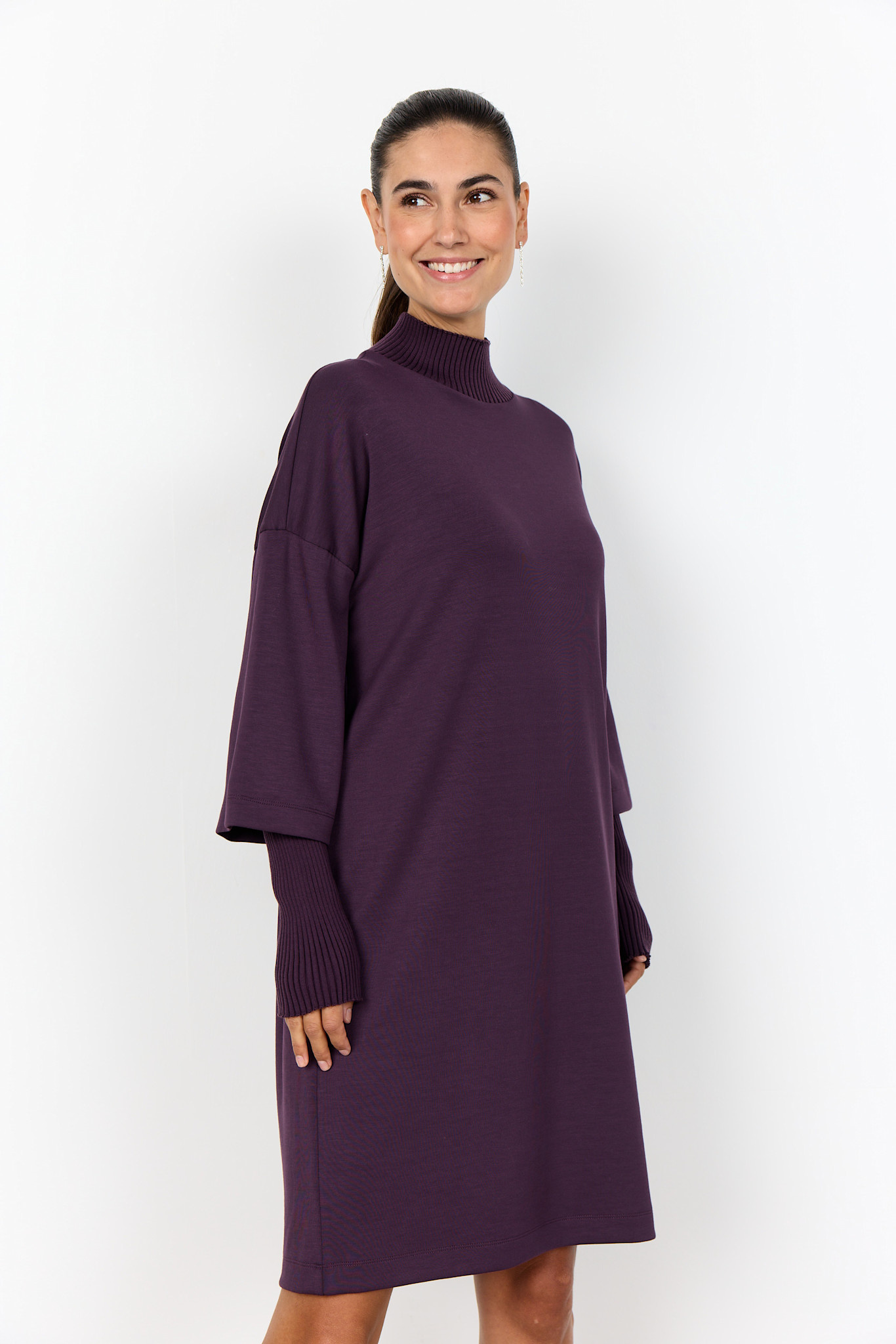 Double Sleeve Dress (Purple/Black)