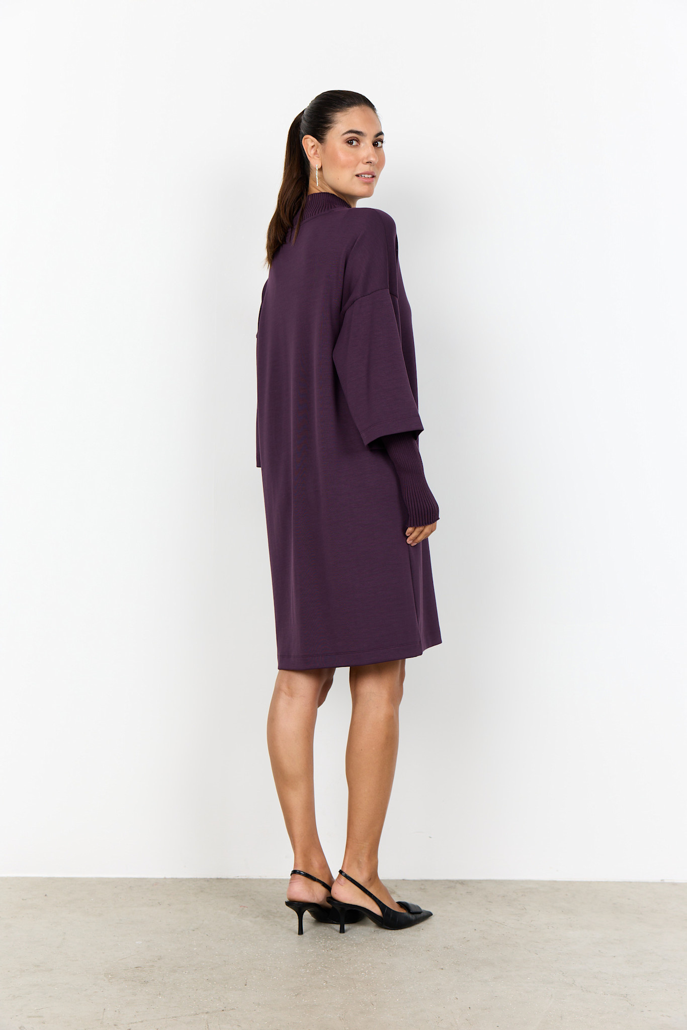 Double Sleeve Dress (Purple/Black)
