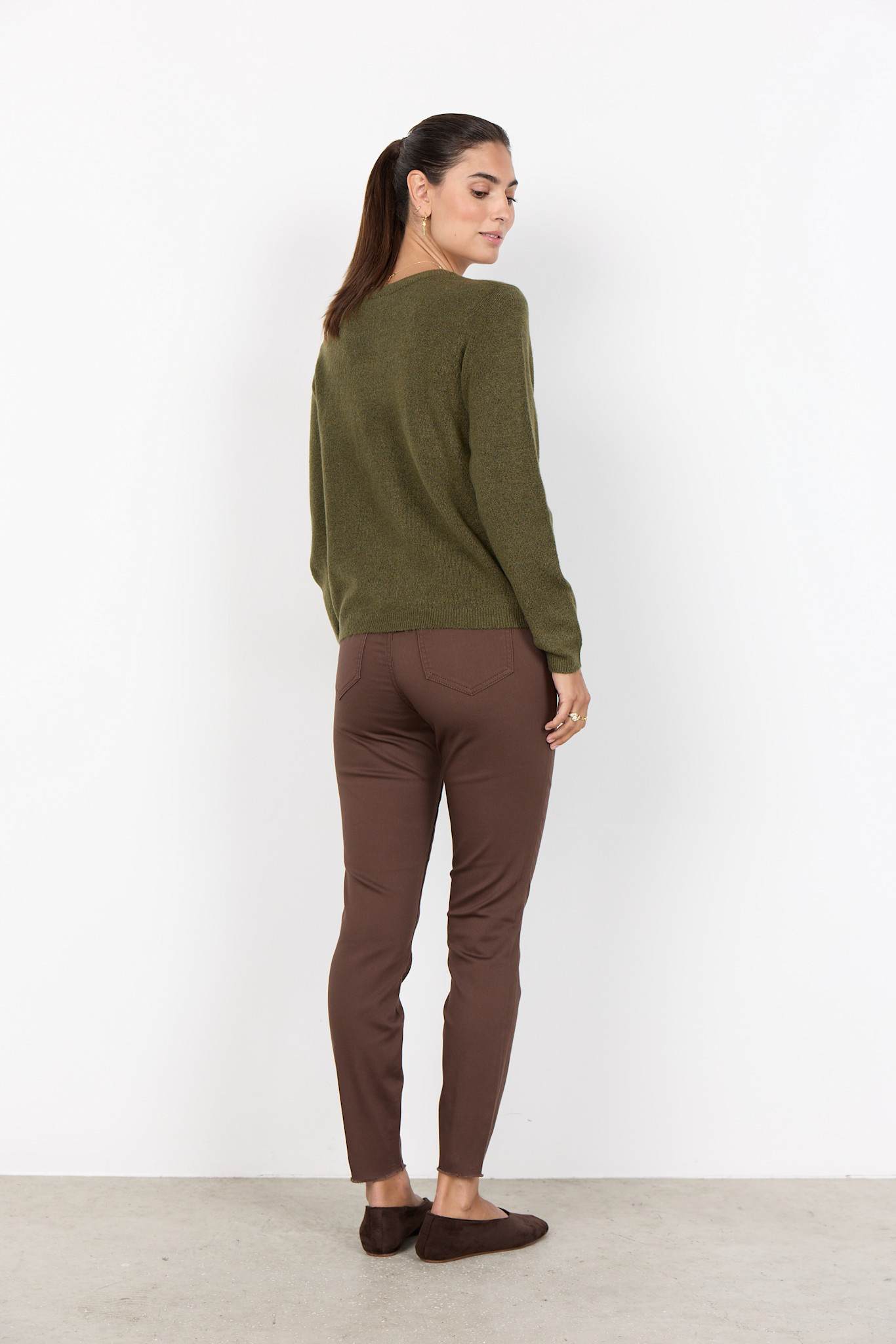 Dark Olive Green Cardigan