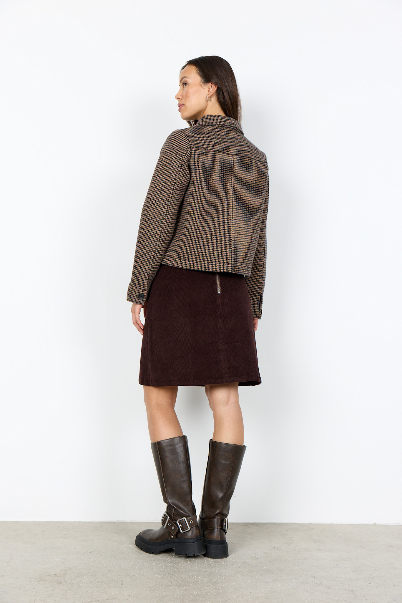 Chocolate Plum Combi Jacket