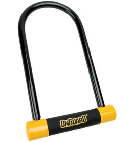OnGuard OnGuard BullDog Series U-Lock - 4.5 x 9", Keyed, Black/Yellow, Includes bracket
