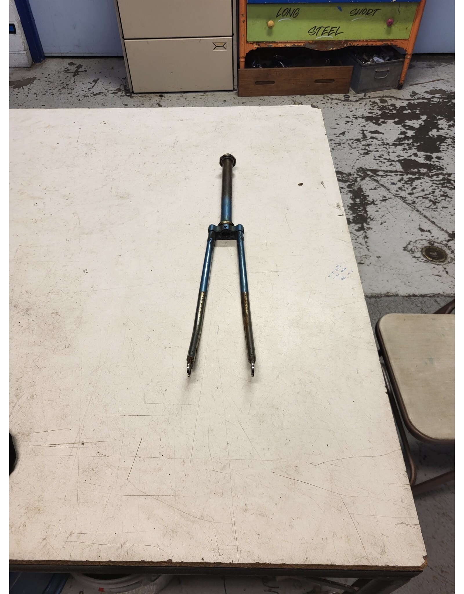 700c threaded fork, blue, 1"/250mm