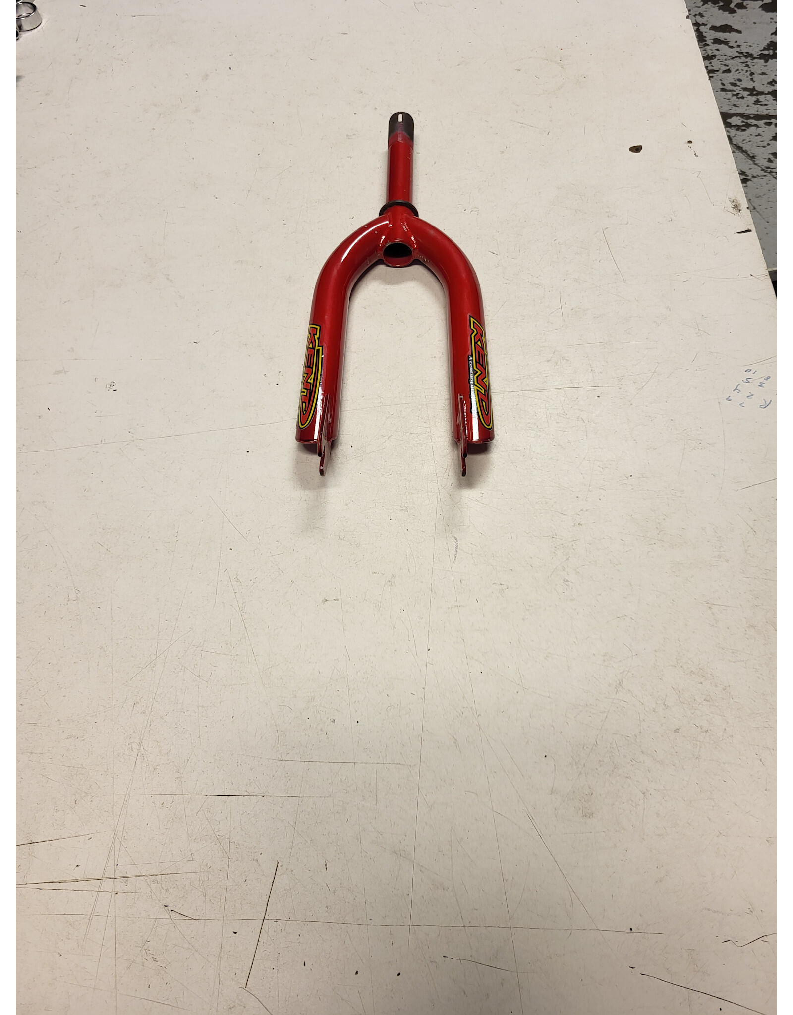 16" threaded fork, red, 7/8"/133mm