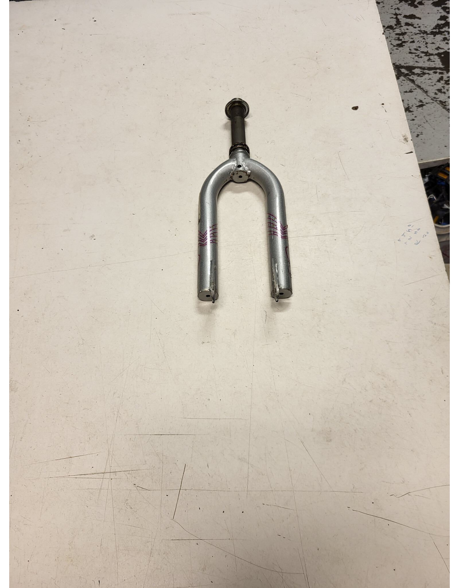 16" threaded fork, silver, 7/8"/132mm