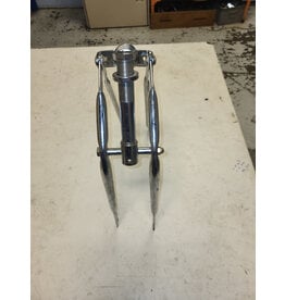 18" threaded fork with suspension, silver