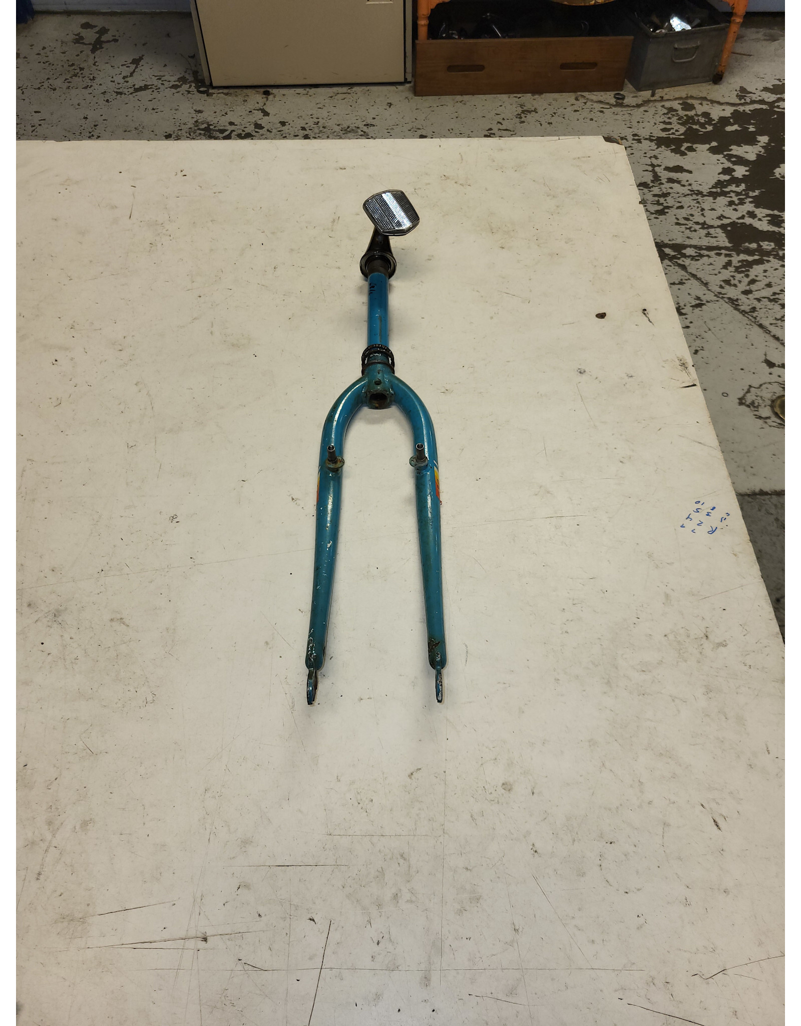 26" threaded fork, aqua, 7/8"/202mm