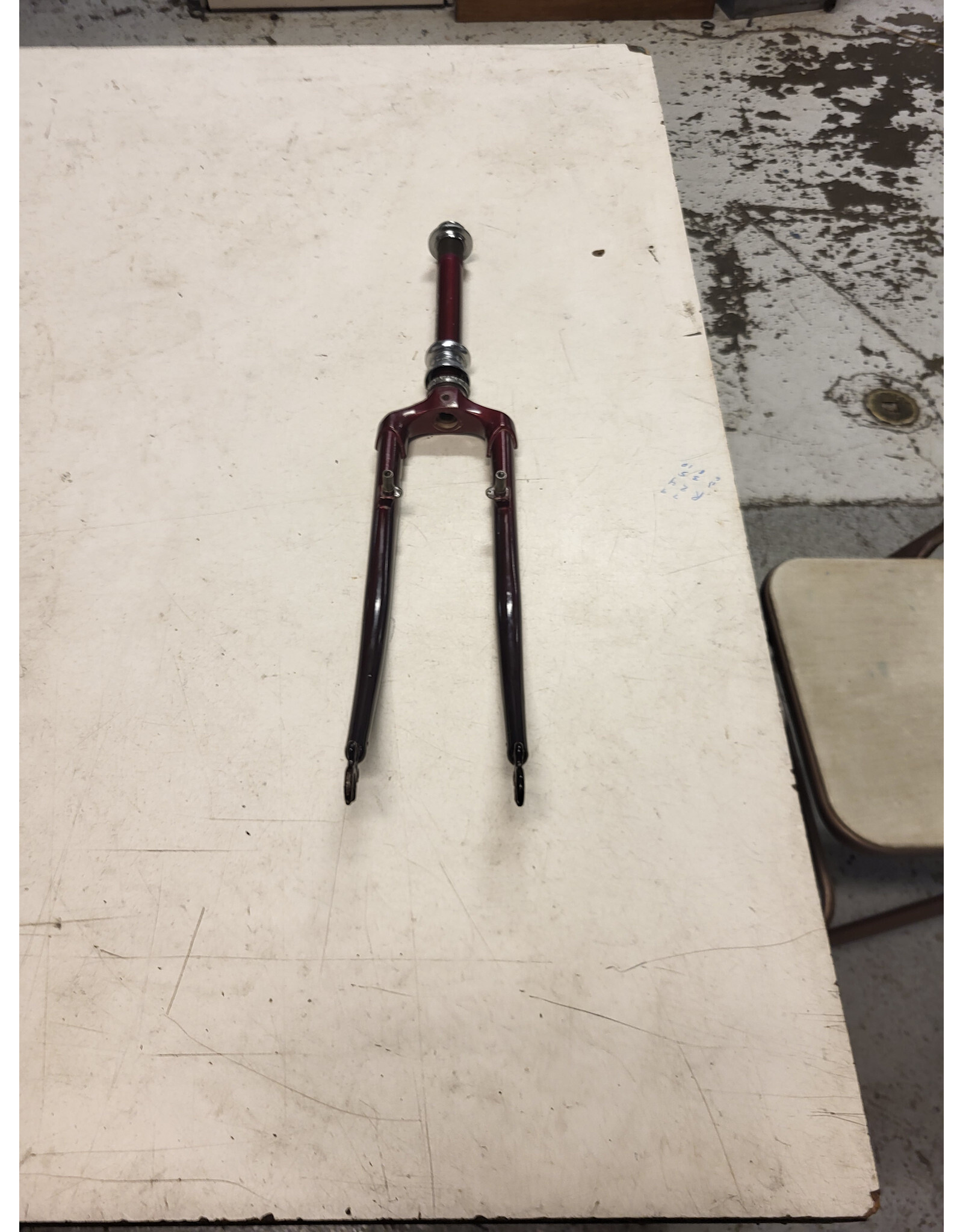 26" threaded fork, red, 1"/215mm