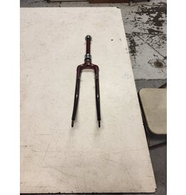 26" threaded fork, red, 1"/215mm