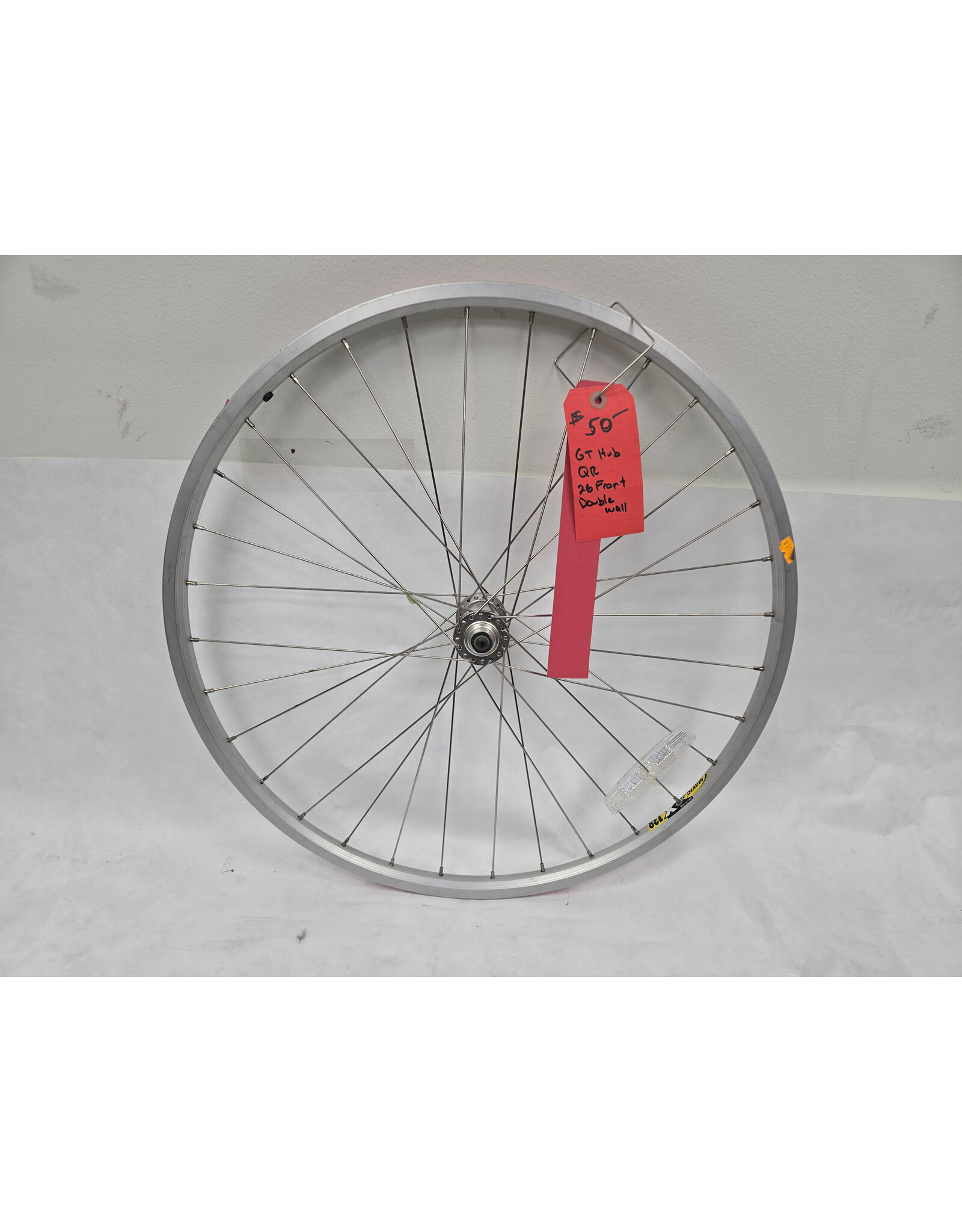 26" Mavic 138 front wheel double wall QR GT hub