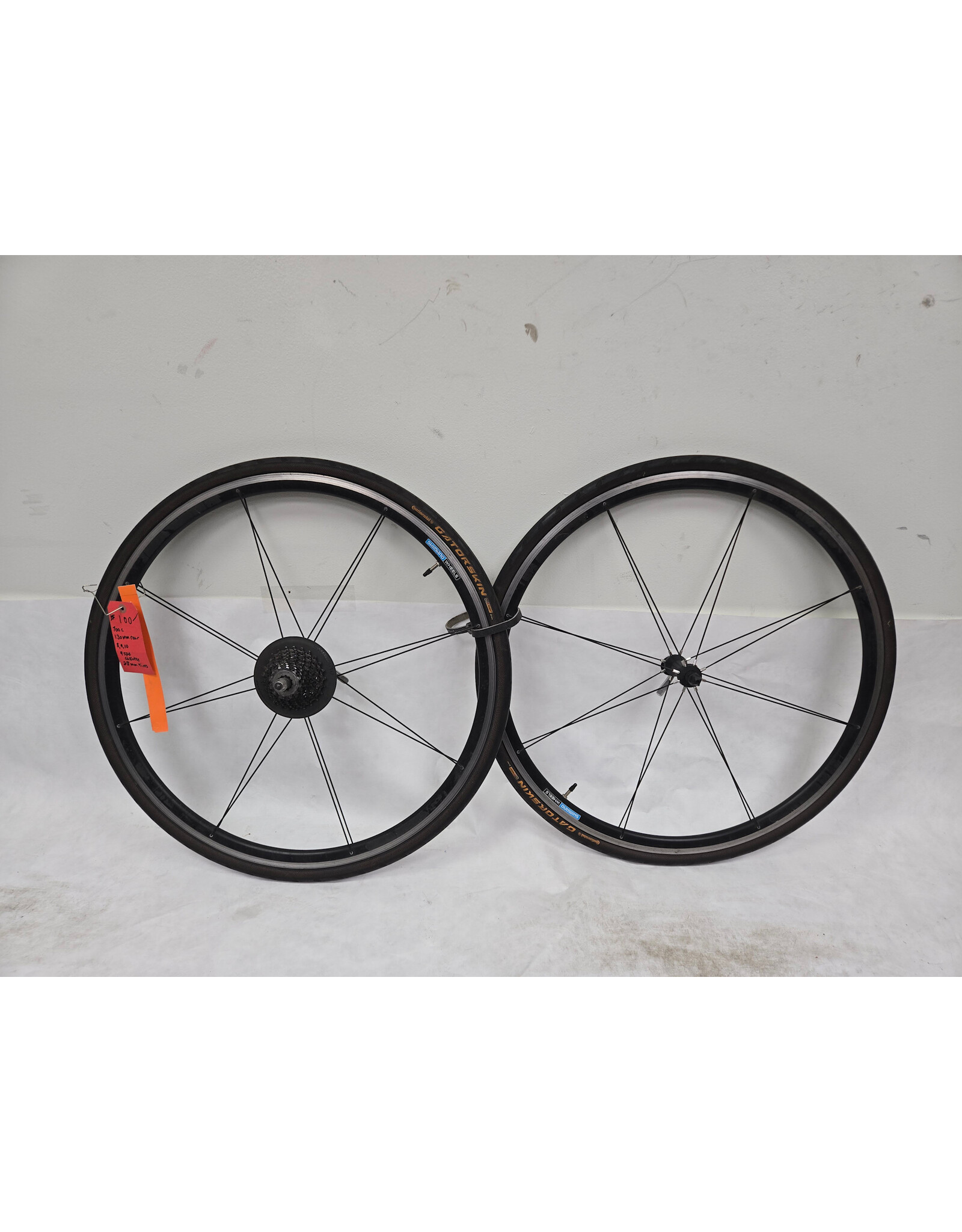 700C Shimano Wheelset 130mm 9 speed cassette 28mm Gator Skins