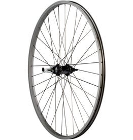 Quality Wheels Quality Wheels Value Single Wall Series Coaster Brake Rear Wheel - 700c, 3/8" x 124mm, Coaster Brake, 3 Prong Cog, Silver