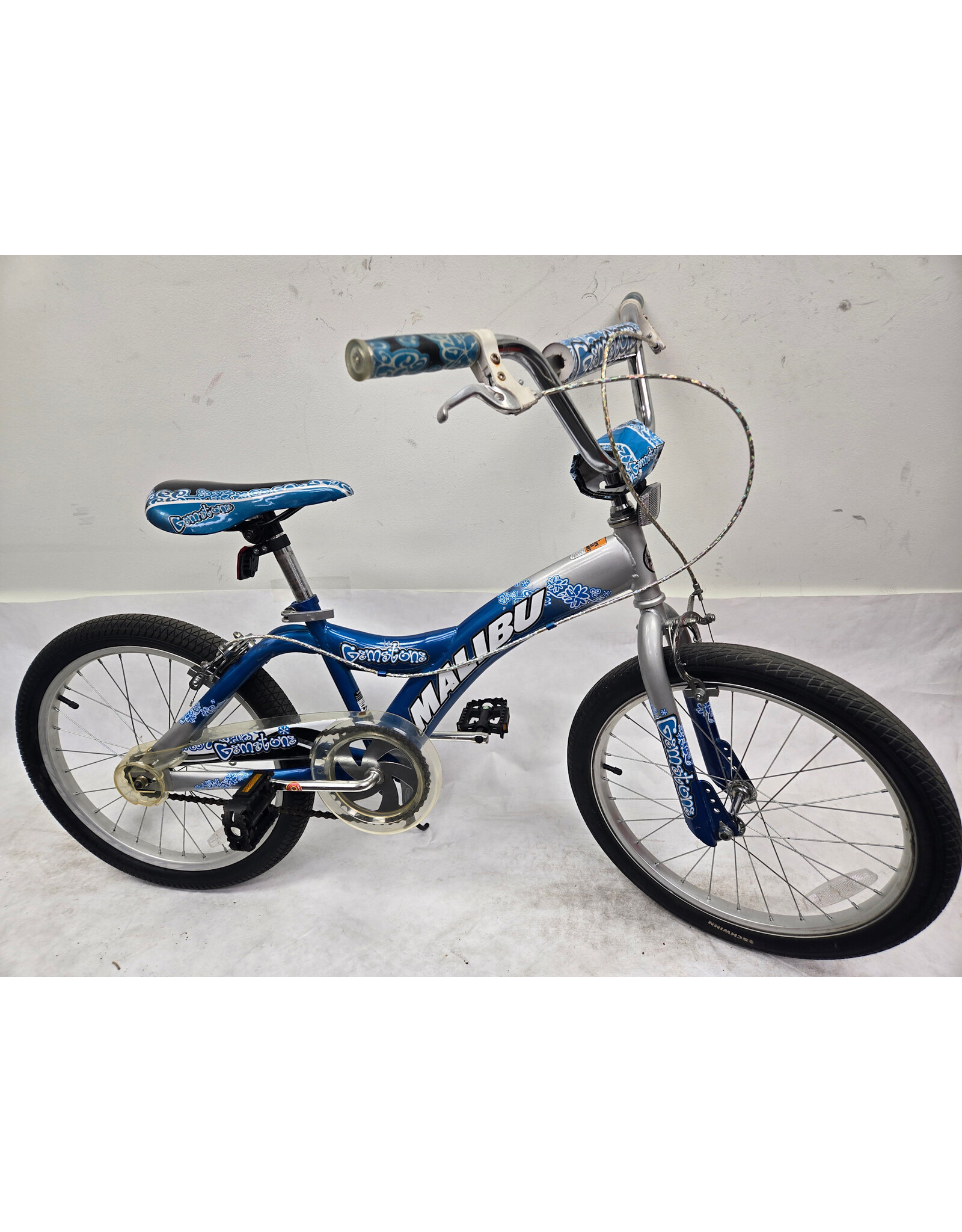 Malibu Dynacraft Malibu Gemstone, 20" Bike,  Silver/Blue