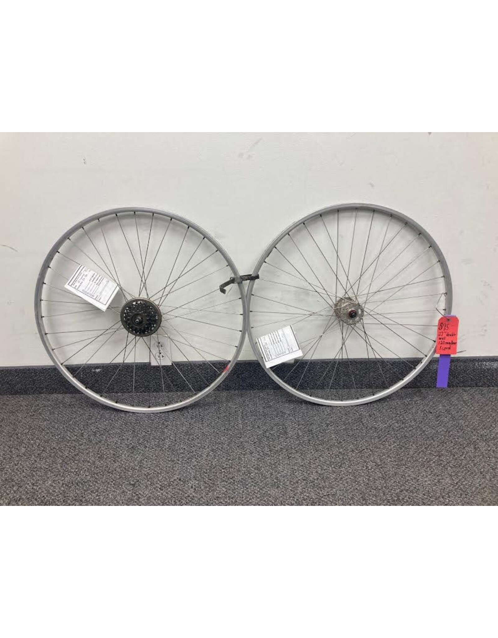 27" Rigida double wall wheelset 5 speed 120mm