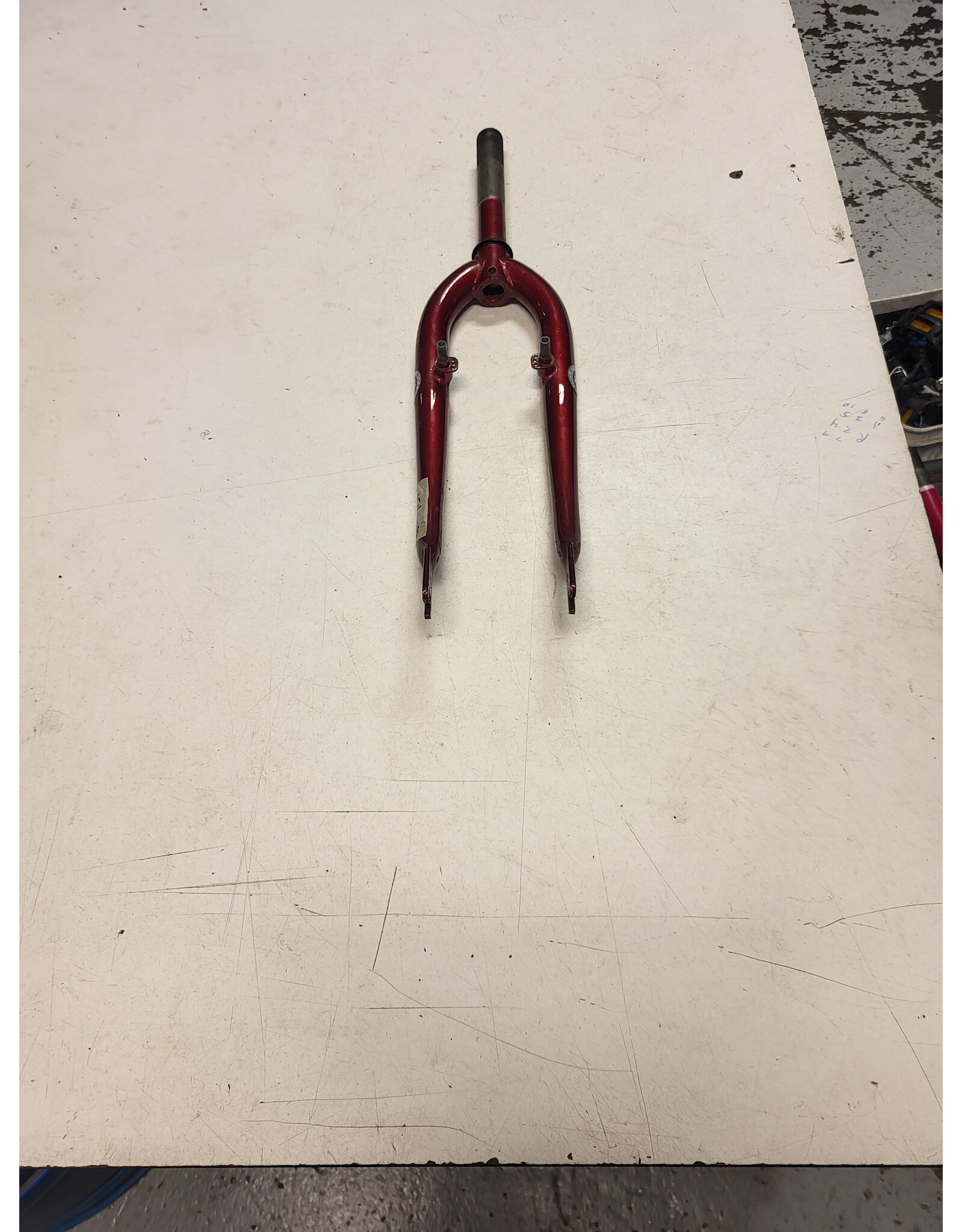 26" threaded fork, red, 7/8"/154mm